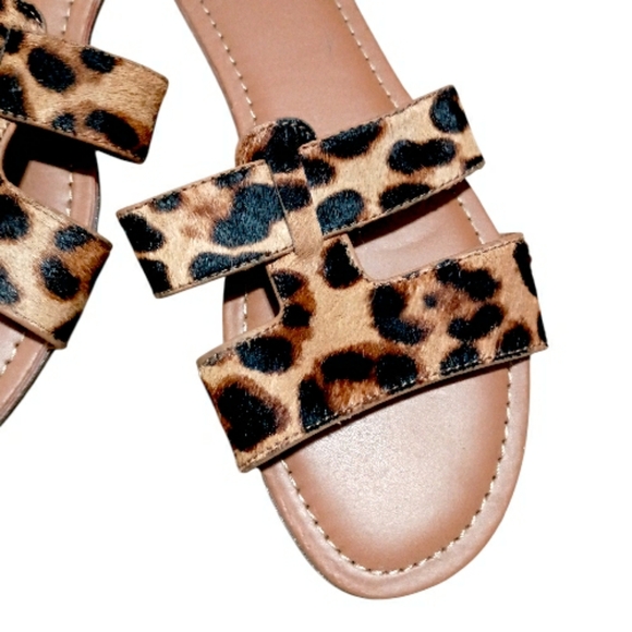 J. CREW Calf Hair Slide Sandals Women's Size 8 - Picture 3 of 6